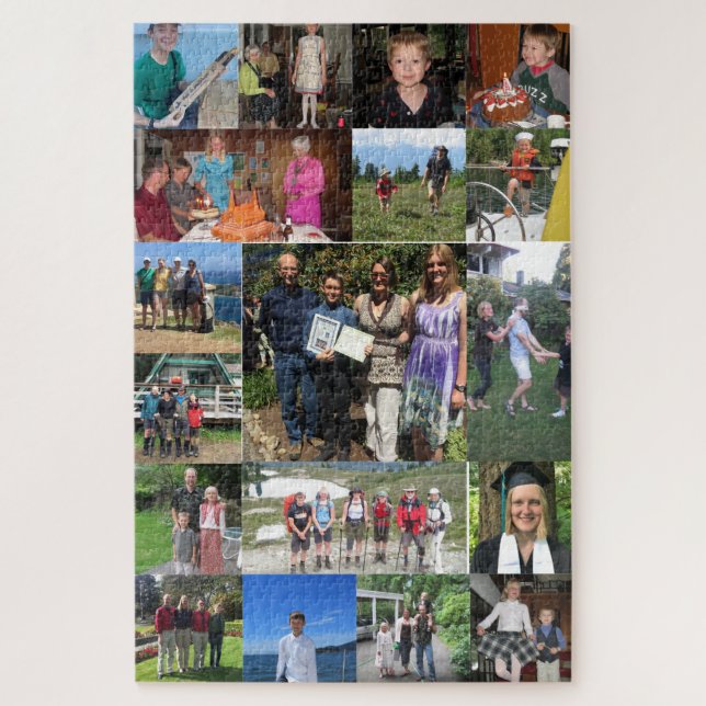 Difficile 18 Collage de photos de famille Puzzle (Vertical)