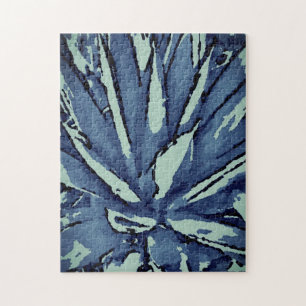 Difficile Rustic Blue Grey Agave Puzzle