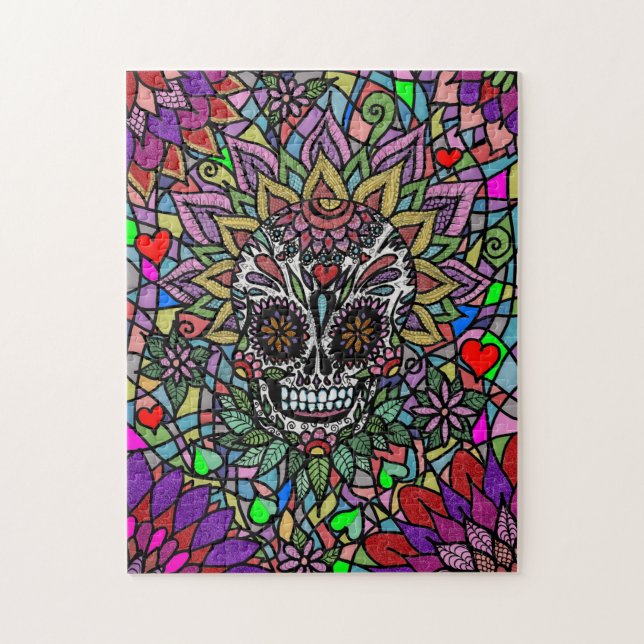 Difficile Skull Art Jigsaw Puzzle (Vertical)