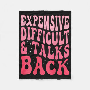 Difficult And Talks Back Mothers Day Fleece Blanket