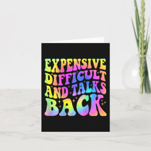 Difficult And Talks Back Mothers Day Mom Life  Card
