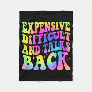 Difficult And Talks Back Mothers Day Mom Life Fleece Blanket