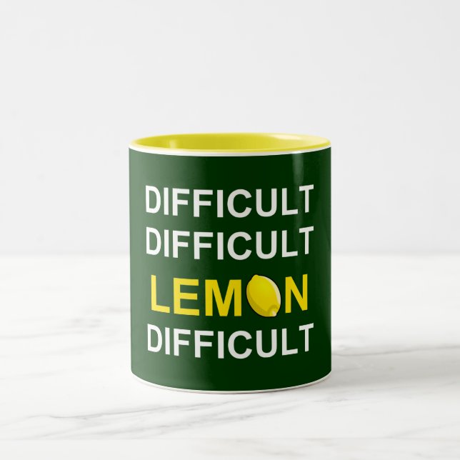 ‘Difficult, Difficult, Lemon, Difficult’ Two-Tone Coffee Mug (Center)