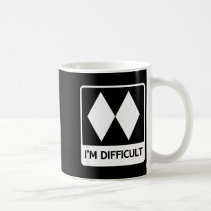 Difficult funny double black diamonds ski snowboar coffee mug