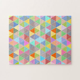 Difficult geometric triangle jigsaw puzzle 252 pc