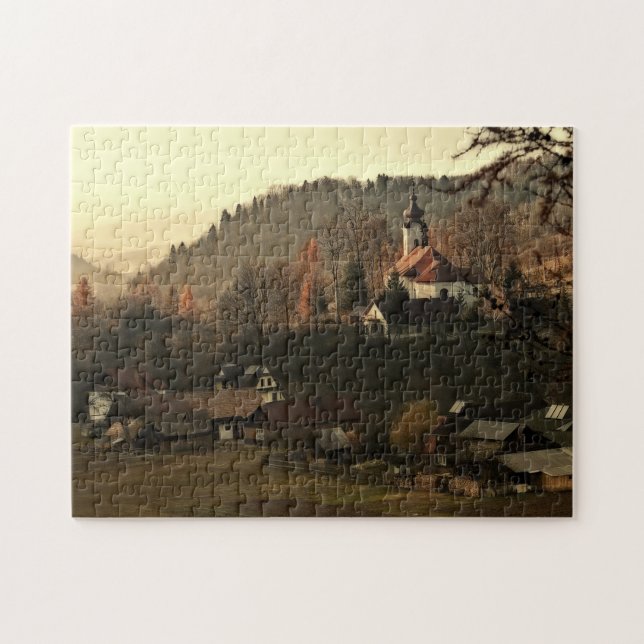 Difficult Jigsaw Puzzles Autumn Village in Poland (Horizontal)