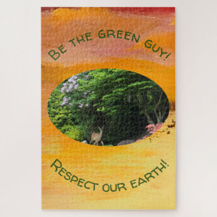 Difficult Puzzle: Be The Green Guy Jigsaw Puzzle