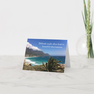 Difficult roads inspirational card