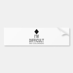 Difficult Ski Colorado Bumper Sticker