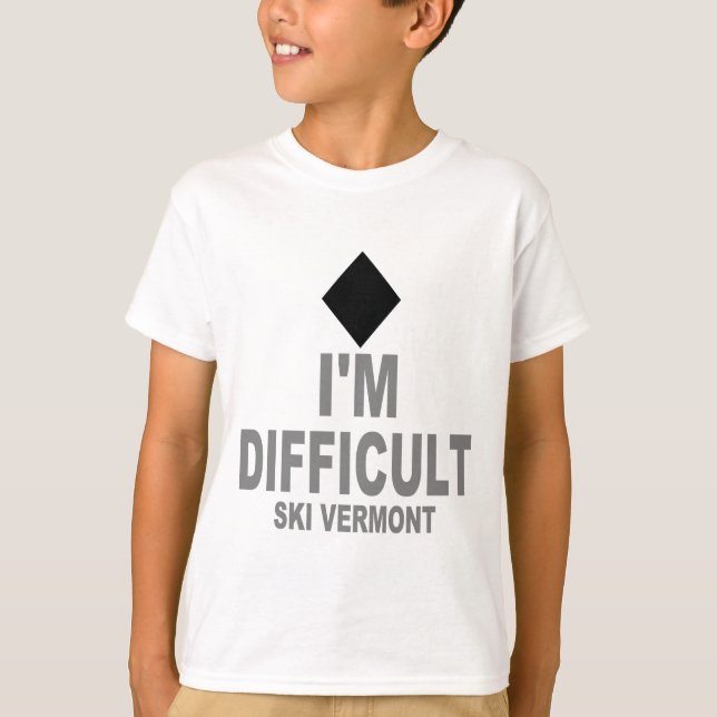 Difficult_Ski_VERMONT T-Shirt (Front)