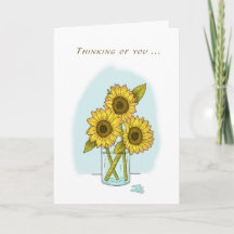 Difficult Time Sunflowers Card