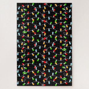 Difficult to solve Christmas Lights Jigsaw Puzzle