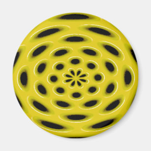 Diffuse Yellow And Black Ellipsoid Magnet