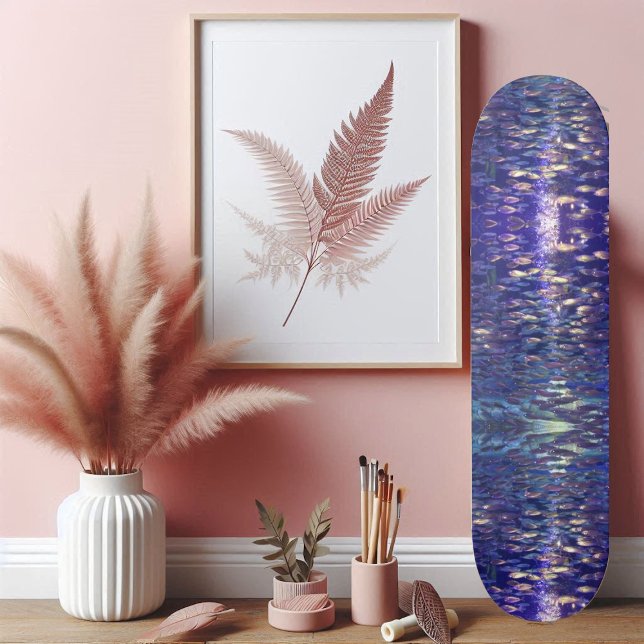 Diffused Light in Blue Ocean with School of Fish  Skateboard (Diffused Light in Blue Ocean with School of Fish Skateboard)