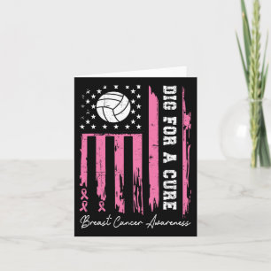 Dig For A Cure Breast Cancer Awareness Ribbon Voll Card