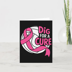 Dig For A Cure Breast Cancer Awareness Volleyball  Card