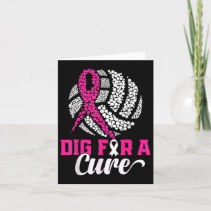 Dig For A Cure Breast Cancer Awareness Volleyball  Card