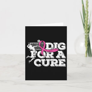 Dig For A Cure Breast Cancer Awareness Volleyball  Card
