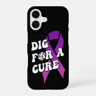 Dig For A Cure, Breast Cancer Awareness Volleyball iPhone 16 Case