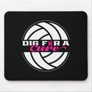 Dig For A Cure Breast Cancer Awareness Volleybyll Mouse Pad