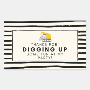 DIG IT! Party Favour Sticker