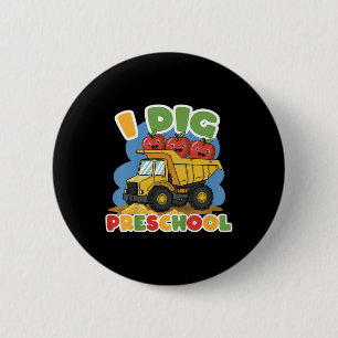 Dig Preschool First Day Back To School Students Te 2 Inch Round Button