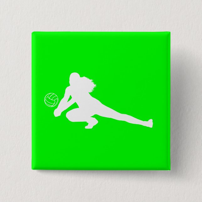 Dig Silhouette Button Green (Front)