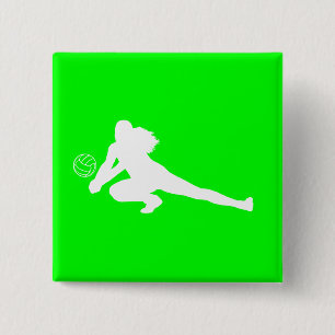 Dig Silhouette Button Green