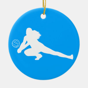 Dig Silhouette Ornament Blue