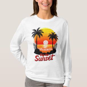 "Dig the Sunset" Volleyball sunset design  T-Shirt