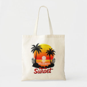 "Dig the Sunset" Volleyball sunset design  Tote Bag