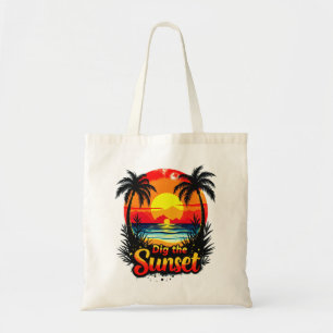 Dig the Sunset Volleyball tee – Perfect for fans Tote Bag