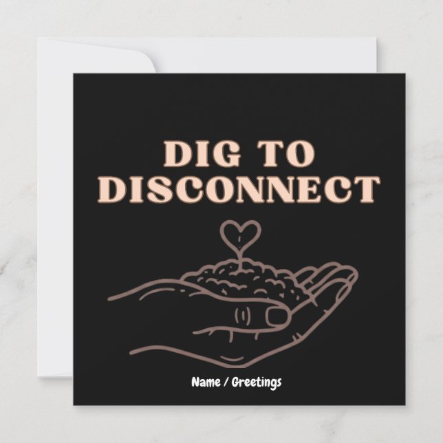 Dig to Disconnect Mindfulness & Grounding Garden Invitation (Front)