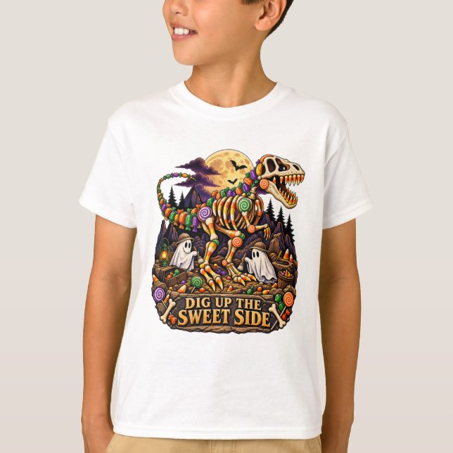 Dig Up Sweet Side Candy Dinosaur T-Shirt (Front)