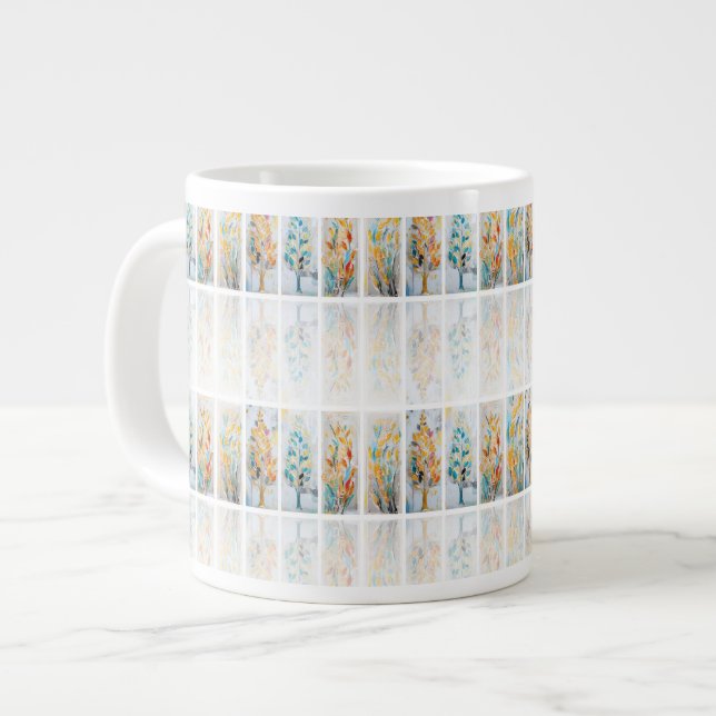 DigAI Golden Jubilee Botanicals Tile Jumbo Mug (Front Left)