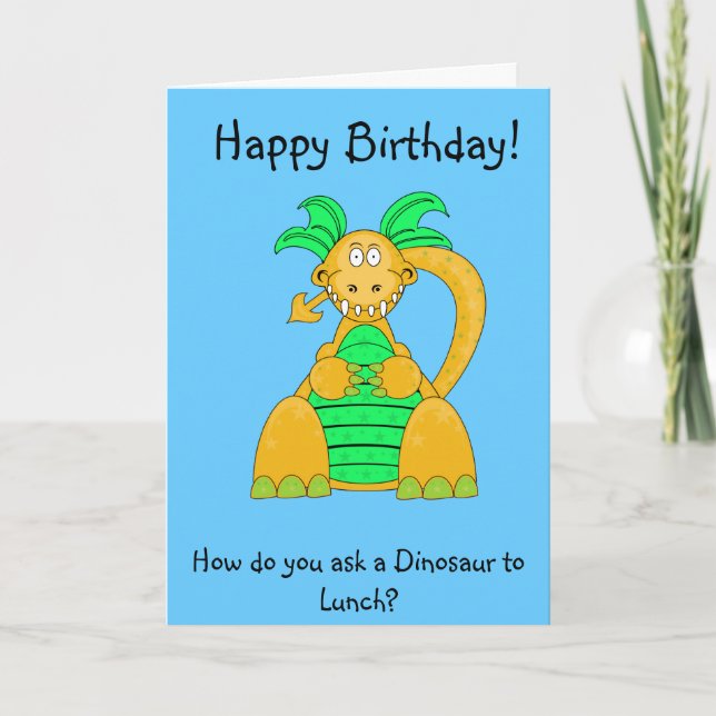 Digby Dino Greetings Card (Front)