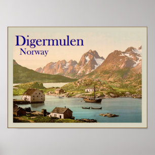 Digermulen ~ Norvège ~ Poster Vintage voyage