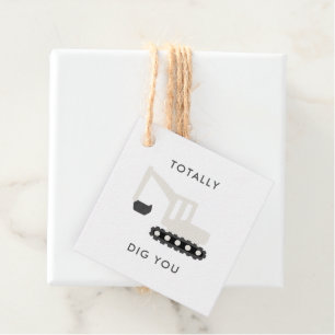 Digger Construction Birthday Party Favor Tags