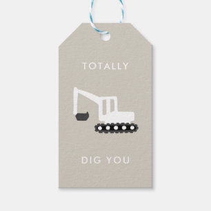 Digger Construction Birthday Party Favour Tags