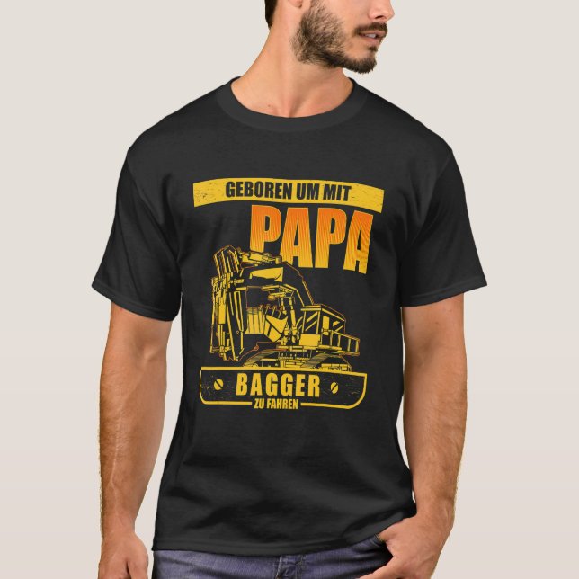 Digger Construction Machines Work Excavator Guide  T-Shirt (Front)