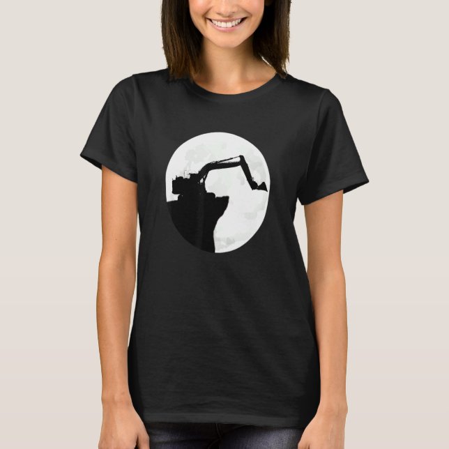 Digger Driver Excavator Guide Digger Driving T-Shirt (Front)