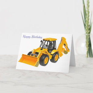 Digger image for birthday greeting card