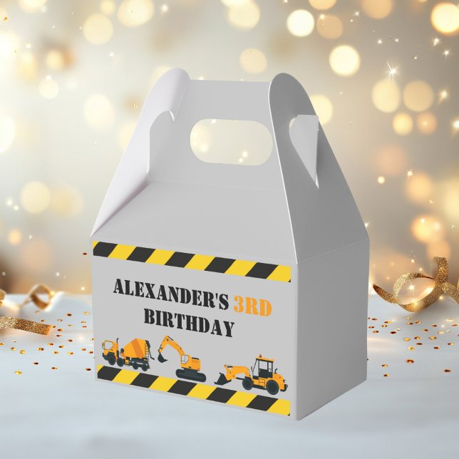Diggers Construction Personalized Party Favor Box (Creator Uploaded)