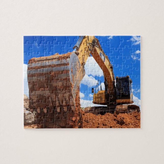 Digging Excavator Jigsaw Puzzle (Horizontal)