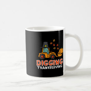 Digging Thanksgiving Excavator Truck Fall Toddler Coffee Mug