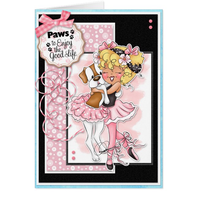 Digi Doodles Paws to Enjoy The Good Life Card (Front)