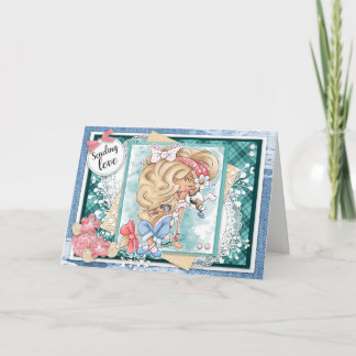 Digi Doodles Sending Love Greeting Card