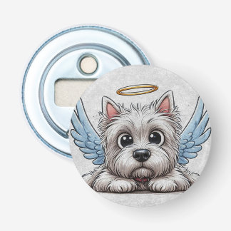 DigiPups West Highland Terrier Dog Beach Scene Bottle Opener