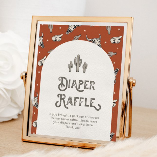 Digital 8x10 Western Diaper Raffle Sign (Creator Uploaded)