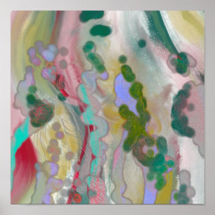 Digital Abstract art poster trendy decor